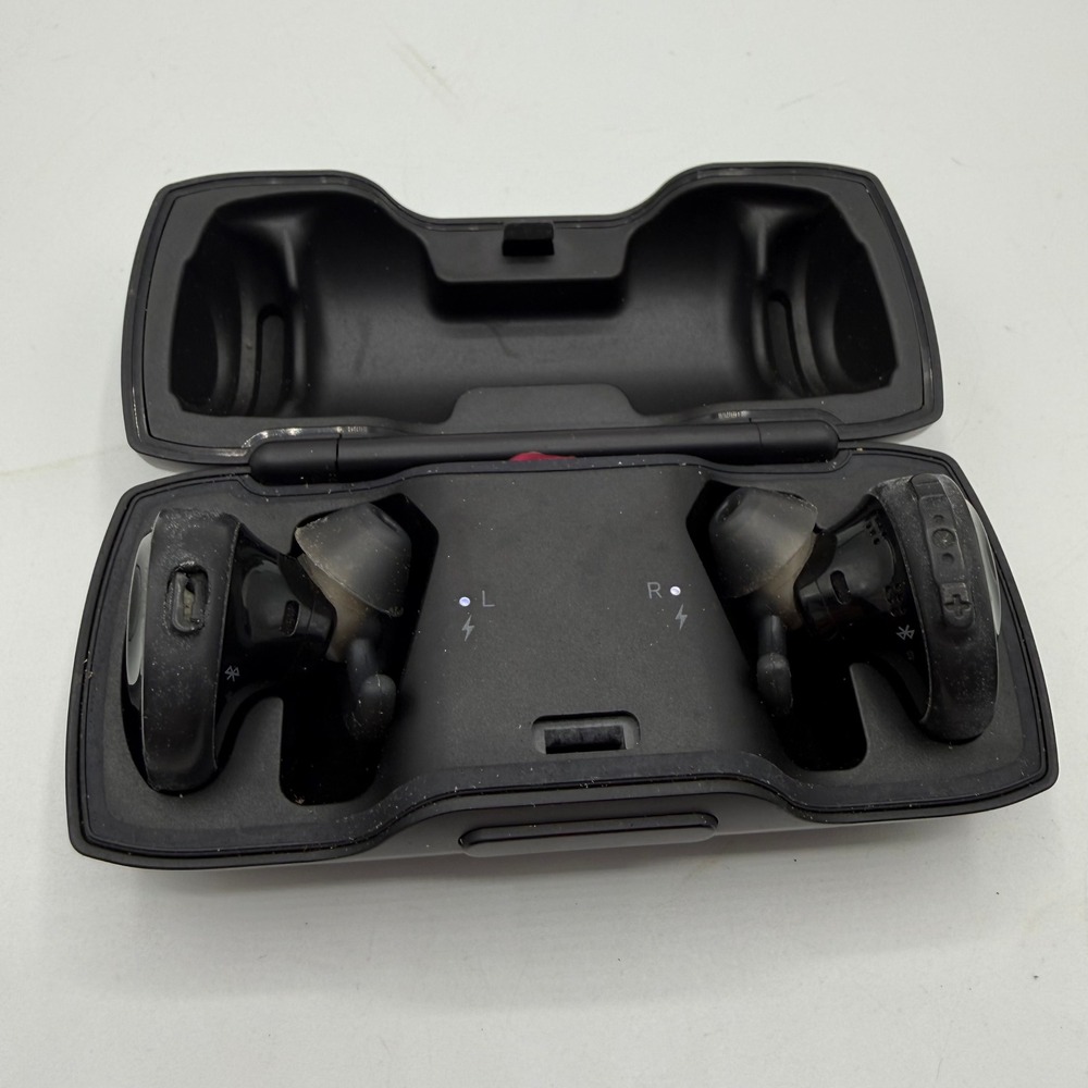 Bose SoundSport Free Wireless Headphones Triple Black 423729 For Parts As Is